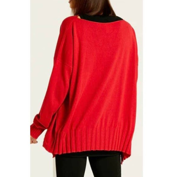 Women's Planet Boatneck Ribbed Sweater. Lightweight, Blk/White/Gray Stripe, OS - Picture 8 of 15